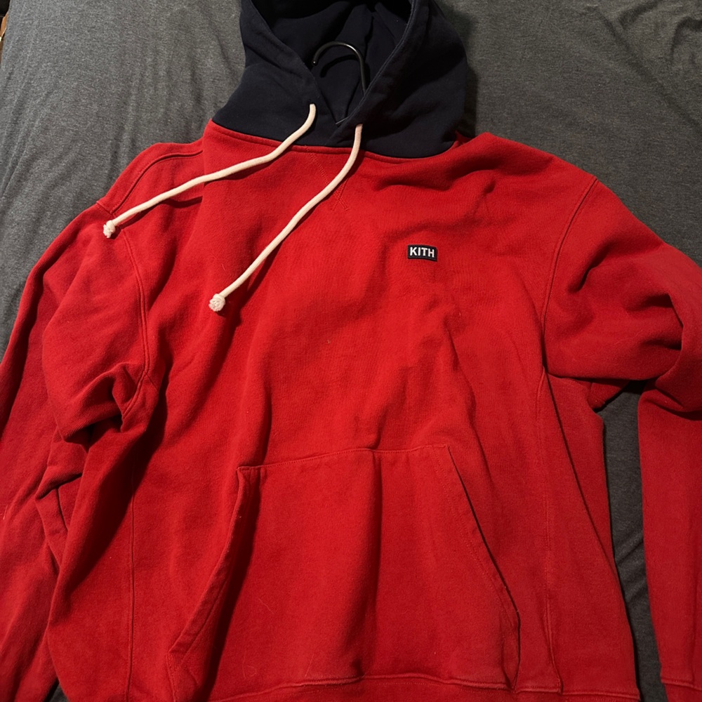 Kith Red and Navy Williams III Hoodie